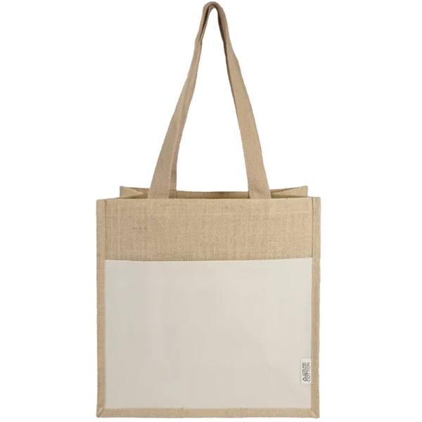 Sustainable style! Jute Recycled Canvas Tote: 100% recycled, front pocket, 28"... from ASI 67557 LimeLight Ent / Limelight USA