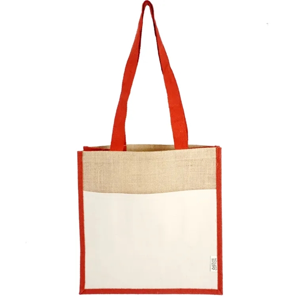 Sustainable style! Jute Recycled Canvas Tote: 100% recycled, front pocket, 28"... from ASI 67557 LimeLight Ent / Limelight USA