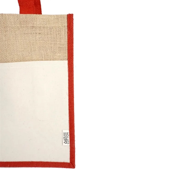 Sustainable style! Jute Recycled Canvas Tote: 100% recycled, front pocket, 28"... from ASI 67557 LimeLight Ent / Limelight USA