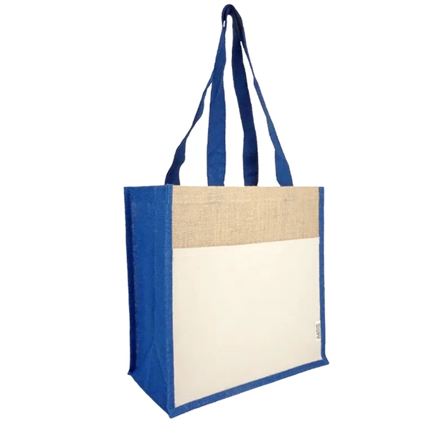 Sustainable style! Jute Recycled Canvas Tote: 100% recycled, front pocket, 28"... from ASI 67557 LimeLight Ent / Limelight USA