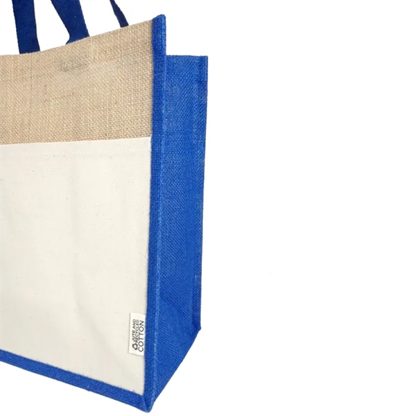 Sustainable style! Jute Recycled Canvas Tote: 100% recycled, front pocket, 28"... from ASI 67557 LimeLight Ent / Limelight USA
