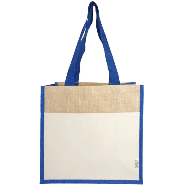 Sustainable style! Jute Recycled Canvas Tote: 100% recycled, front pocket, 28"... from ASI 67557 LimeLight Ent / Limelight USA