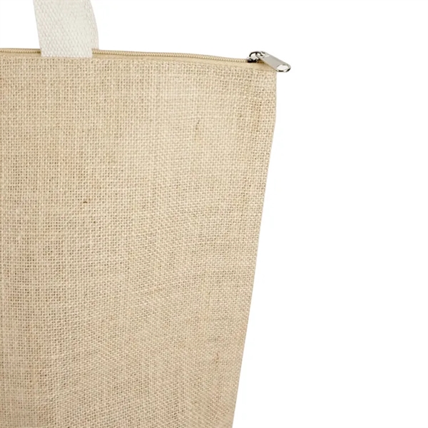 Eco-chic! Recycled Canvas Tote: 100% recycled, jute blend, front pocket, 24"... from ASI 67557 LimeLight Ent / Limelight USA