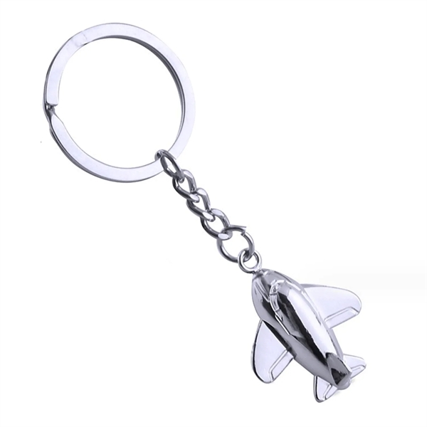 Airplane model metal keychain plus laser engraving on 1 location... from ASI 37218 Athena Promo (tm)
