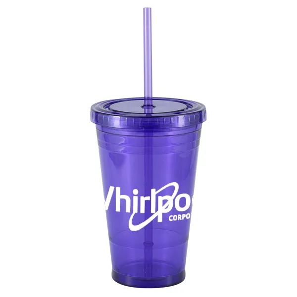 16 ounce double wall insulated plastic tumbler with lid, straw and... from ASI 57800 Gordon Sinclair / Gordon Sinclair®