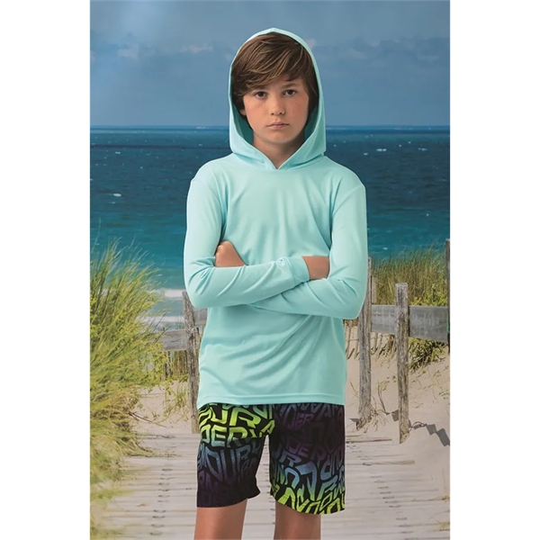 Youth Bahama long sleeve hoodie with UPF 50+ sun protection.... from ASI 85988 Century Place Apparel