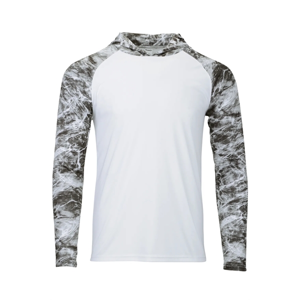Biloxi long sleeve hoodie shirt made of 100% microfiber performance polyester.... from ASI 85988 Century Place Apparel