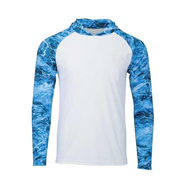 Biloxi long sleeve hoodie shirt made of 100% microfiber performance polyester.... from ASI 85988 Century Place Apparel