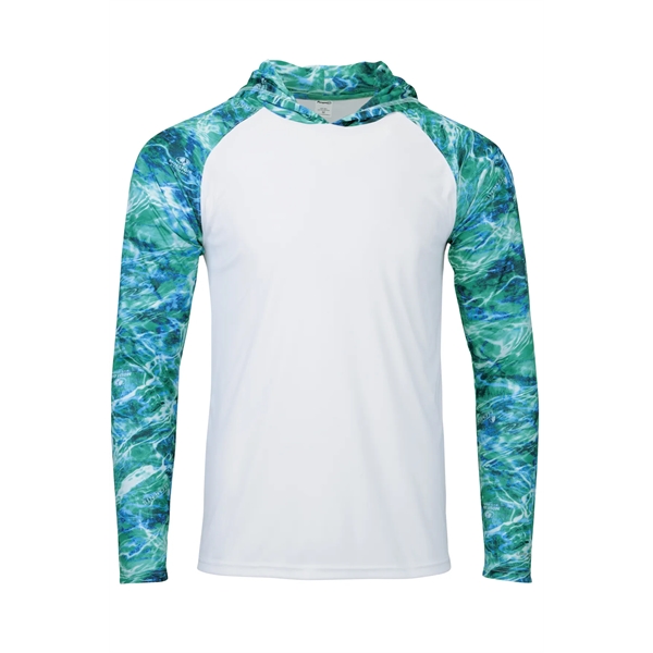 Biloxi long sleeve hoodie shirt made of 100% microfiber performance polyester.... from ASI 85988 Century Place Apparel