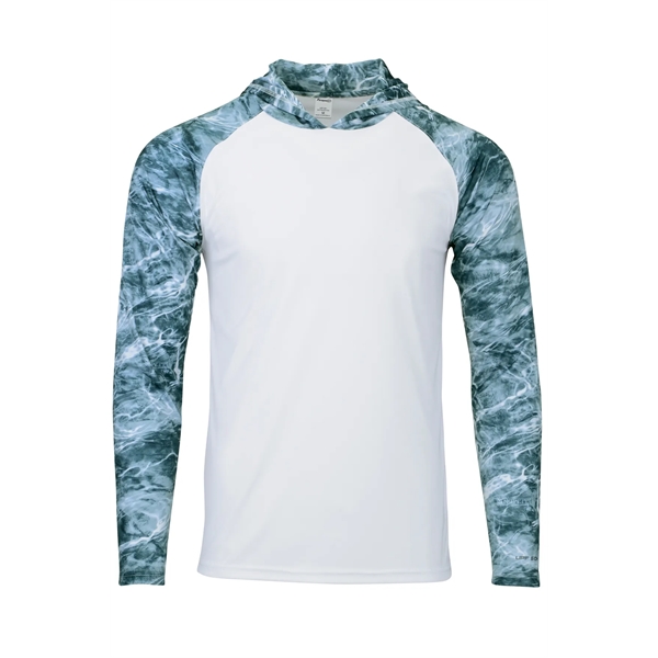 Biloxi long sleeve hoodie shirt made of 100% microfiber performance polyester.... from ASI 85988 Century Place Apparel