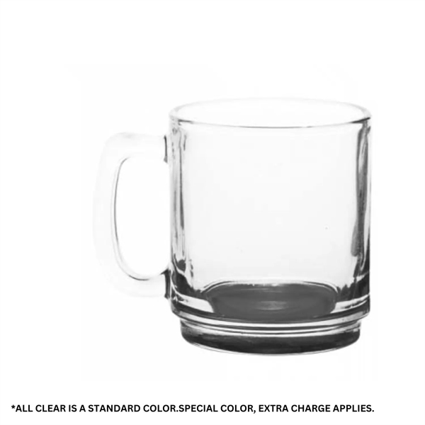 9 oz. Clear glass coffee mugs plus 1 color silkscreen imprint... from ASI 37218 Athena Promo (tm)