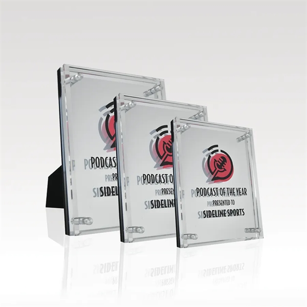 Our Reflections of Success plaque allows for a generous, full-color imprint... from ASI 93986 Visions/Awardcraft