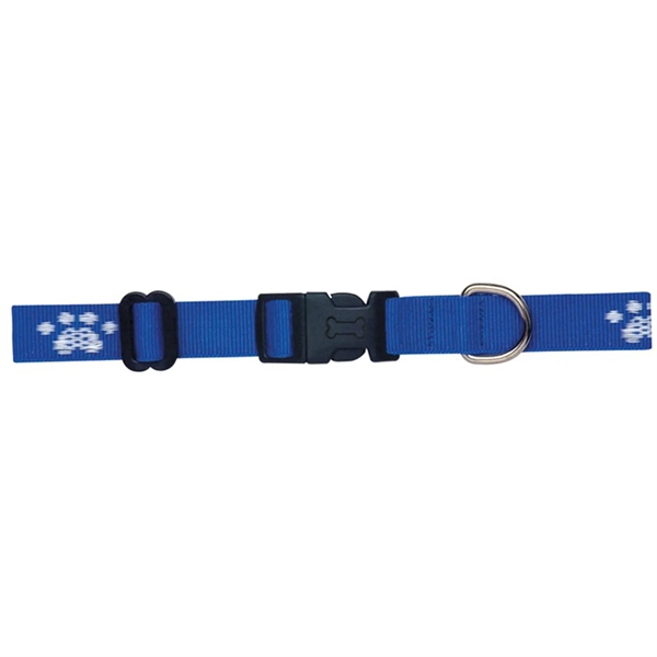USA-made woven collars: 1-color imprint, various sizes, optional personalization. Block-style font,... from ASI 92980 WOV-IN® / Universal Strap/Wov-In Line Promopet