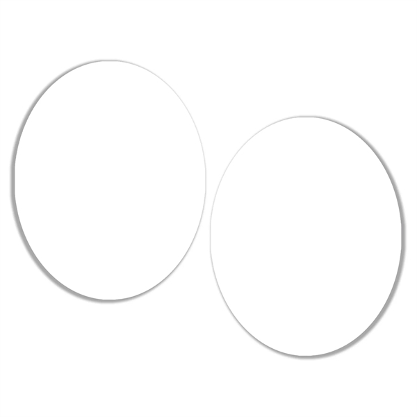 Oval stickless hand fan printed on 16 point coated board stock.... from ASI 93520 Ventura Inc