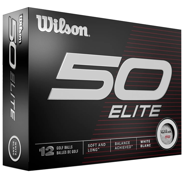 Wilson Staff 50 Elite golf balls; Box contains 12 white balls... from ASI 38120 Ball Pro / Diversified Quality Kitchenware