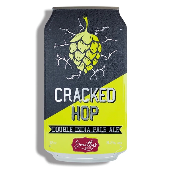 11.5" x 22.25" beer can shaped sign made of recycled aluminum.... from ASI 50120 Dixie Seal & Stamp Co Inc / Dixiline