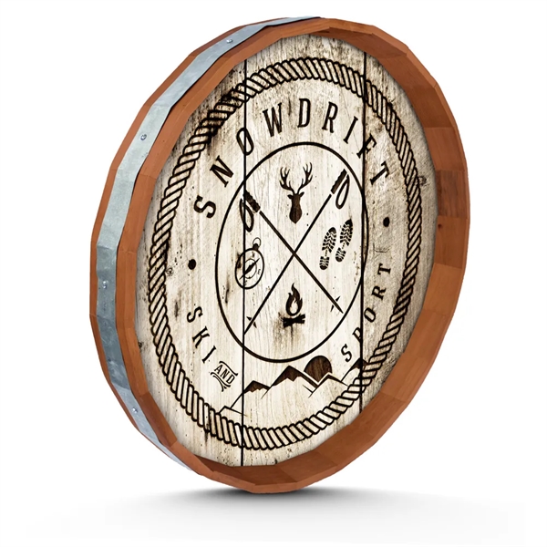 24" barrel sign with a galvanized band.... from ASI 50120 Dixie Seal & Stamp Co Inc / Dixiline