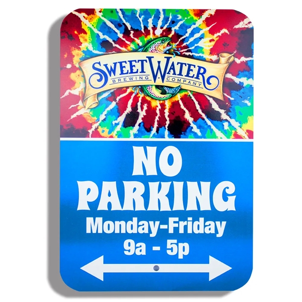 12" x 18" flat sign made of recycled aluminum with two... from ASI 50120 Dixie Seal & Stamp Co Inc / Dixiline