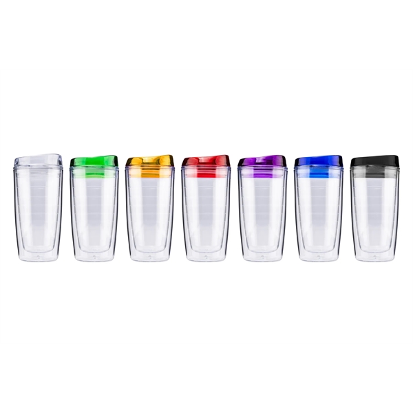 14 ounce double wall acrylic tumbler with pop-on lid and iridescent... from ASI 57800 Gordon Sinclair / Gordon Sinclair®