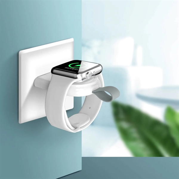 Portable iWatch magnetic wireless charger plus silkscreen imprint on 1 location... from ASI 37218 Athena Promo (tm)