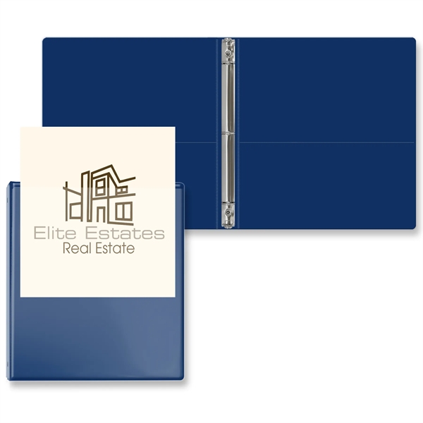 1/2" Round three ring binder made of vinyl with front and... from ASI 54040 Fey Promo / Fey Binders and Organization Solutions