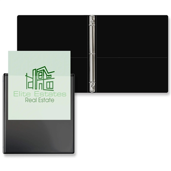 3/4" Round three ring binder made of vinyl with front and... from ASI 54040 Fey Promo / Fey Binders and Organization Solutions