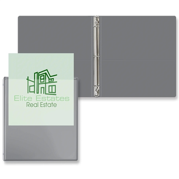 3/4" Round three ring binder made of vinyl with front and... from ASI 54040 Fey Promo / Fey Binders and Organization Solutions