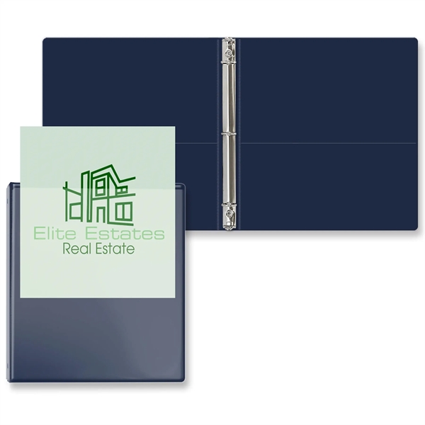 3/4" Round three ring binder made of vinyl with front and... from ASI 54040 Fey Promo / Fey Binders and Organization Solutions