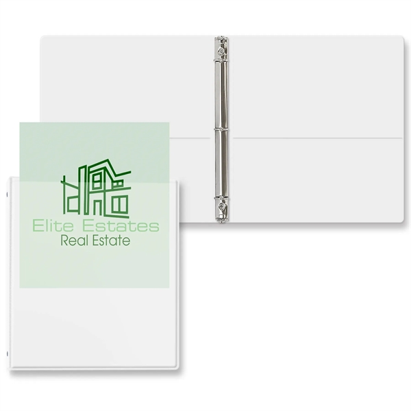 3/4" Round three ring binder made of vinyl with front and... from ASI 54040 Fey Promo / Fey Binders and Organization Solutions