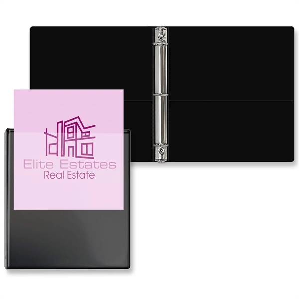 1" Round three ring binder made of vinyl with front and... from ASI 54040 Fey Promo / Fey Binders and Organization Solutions