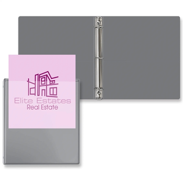 1" Round three ring binder made of vinyl with front and... from ASI 54040 Fey Promo / Fey Binders and Organization Solutions