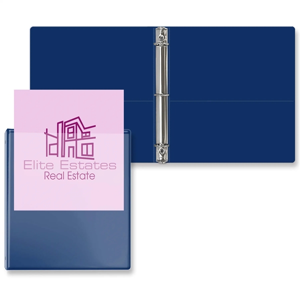 1" Round three ring binder made of vinyl with front and... from ASI 54040 Fey Promo / Fey Binders and Organization Solutions