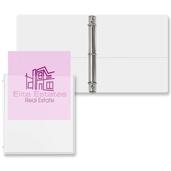 1" Round three ring binder made of vinyl with front and... from ASI 54040 Fey Promo / Fey Binders and Organization Solutions