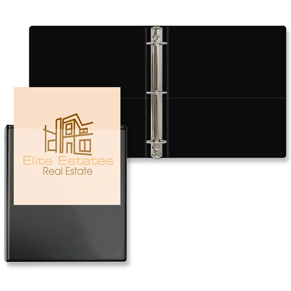 1 1/2" Round three ring binder made of vinyl with front... from ASI 54040 Fey Promo / Fey Binders and Organization Solutions