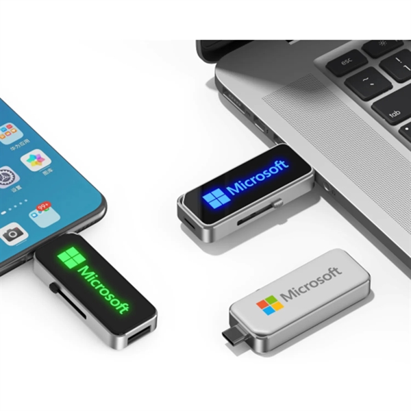Type C LED logo OTG USB flash drive plus laser engraved... from ASI 37218 Athena Promo (tm)