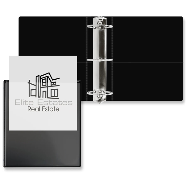 3" Round three ring binder made of vinyl with front and... from ASI 54040 Fey Promo / Fey Binders and Organization Solutions