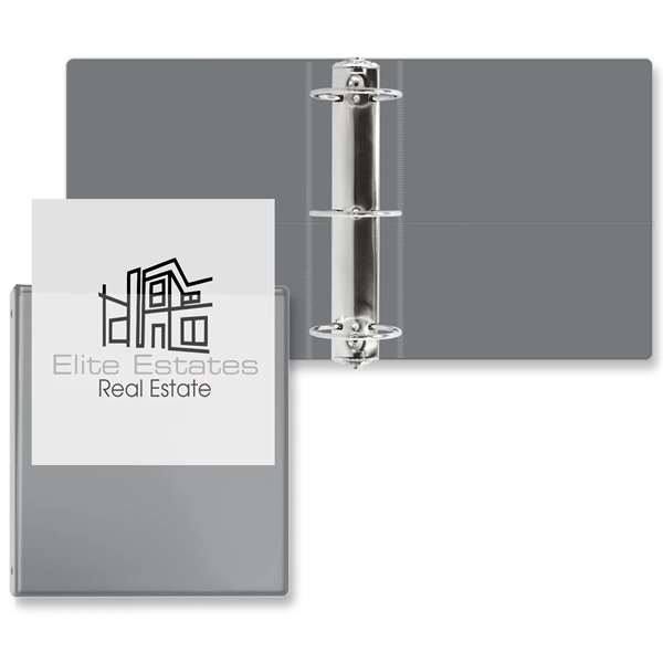 3" Round three ring binder made of vinyl with front and... from ASI 54040 Fey Promo / Fey Binders and Organization Solutions