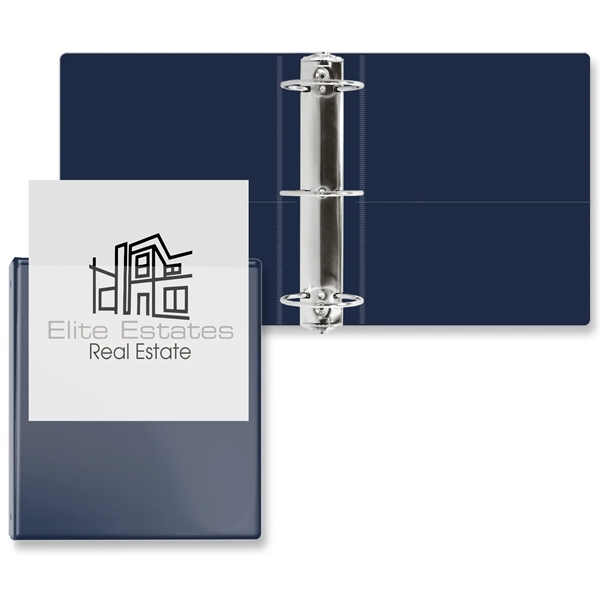 3" Round three ring binder made of vinyl with front and... from ASI 54040 Fey Promo / Fey Binders and Organization Solutions