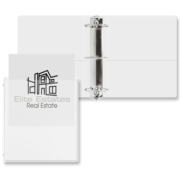 3" Round three ring binder made of vinyl with front and... from ASI 54040 Fey Promo / Fey Binders and Organization Solutions