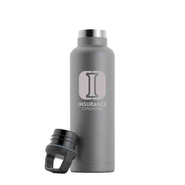 RTIC 20 ounce double-wall vacuum-insulated stainless steel ringed sport bottle with... from ASI 74601 Calico