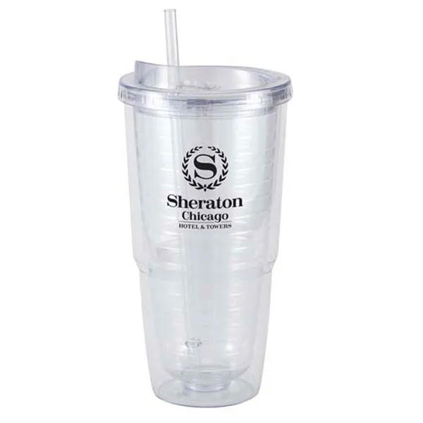 24 ounce double wall insulated plastic tumbler with lid and straw.... from ASI 57800 Gordon Sinclair / Gordon Sinclair®