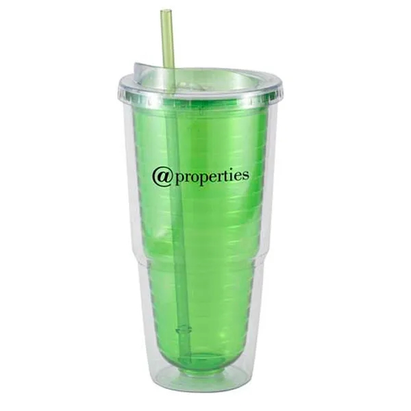 24 ounce double wall insulated plastic tumbler with lid and straw.... from ASI 57800 Gordon Sinclair / Gordon Sinclair®
