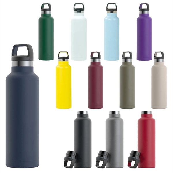 RTIC 20 ounce double-wall vacuum-insulated stainless steel ringed sport bottle with... from ASI 74601 Calico
