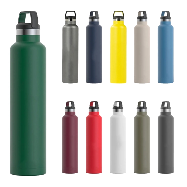 RTIC 26 ounce double-wall vacuum-insulated stainless steel ringed sport bottle with... from ASI 74601 Calico
