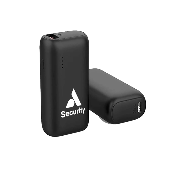 20W mini power bank - 5000mAh plus silkscreen imprint on 1... from ASI 37218 Athena Promo (tm)