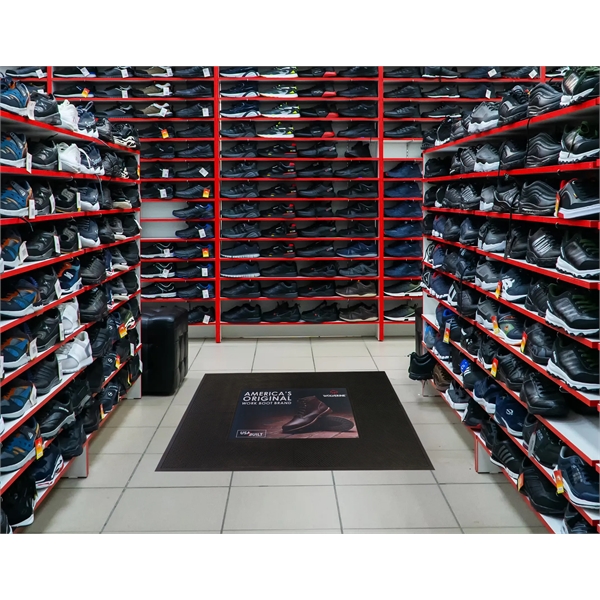 Indoor short-term point-of-purchase application... from ASI 67849 Logo Mats, LLC / Logo Mats USA