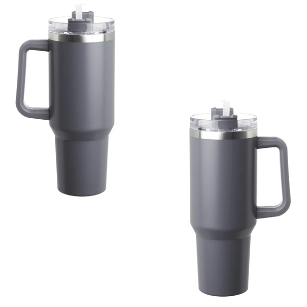 Stainless steel insulated tumbler with straw, 40 oz. plus 1 color... from ASI 37218 Athena Promo (tm)