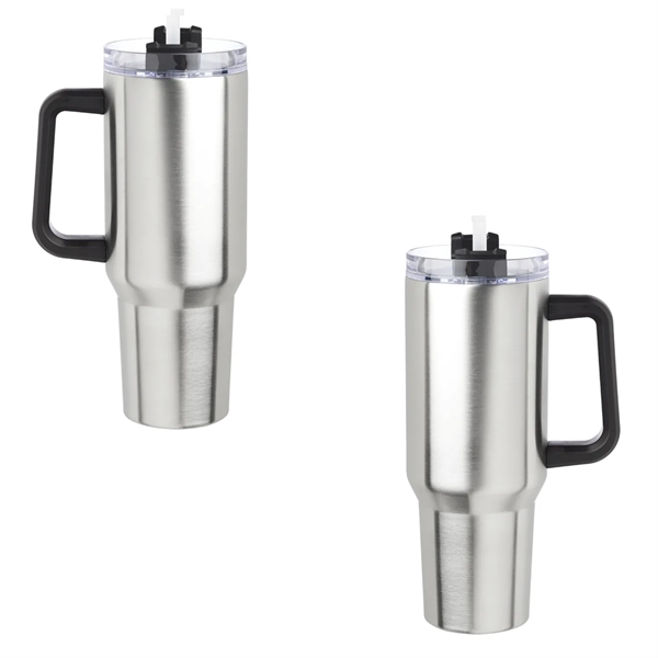 Stainless steel insulated tumbler with straw, 40 oz. plus 1 color... from ASI 37218 Athena Promo (tm)