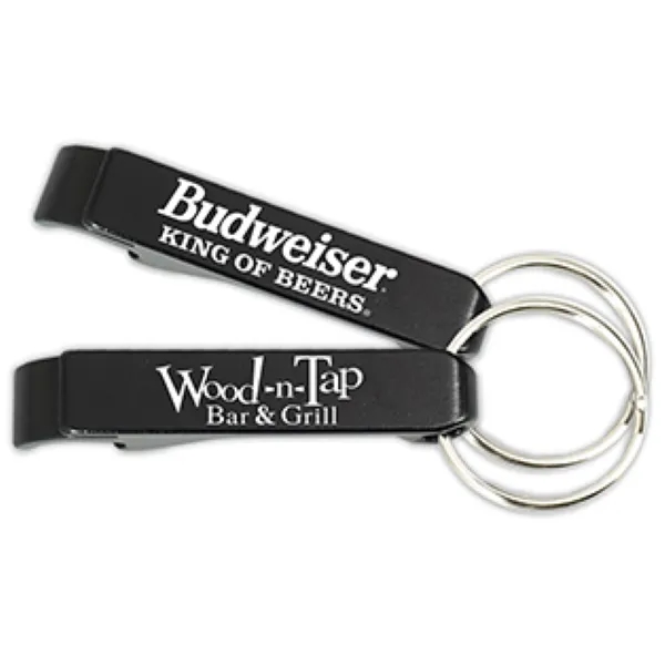 Custom Aluminum Keychain Black Bottle Opener Corporate... from ASI 89971 Stuff A Mug