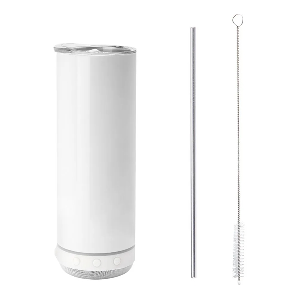 Double Wall Insulated Beverage Holder with Speaker... from ASI 92531 Unique Custom Products / UCP